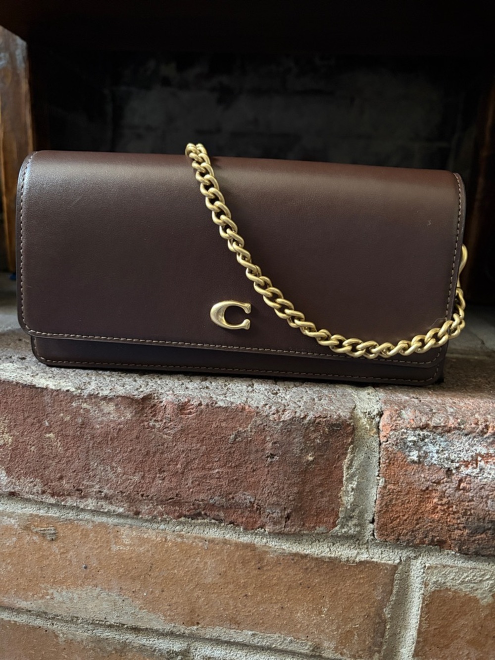 Coach Evie Long Wallet with Chain